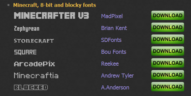 Minecraft Font - Minecraft Font Generator